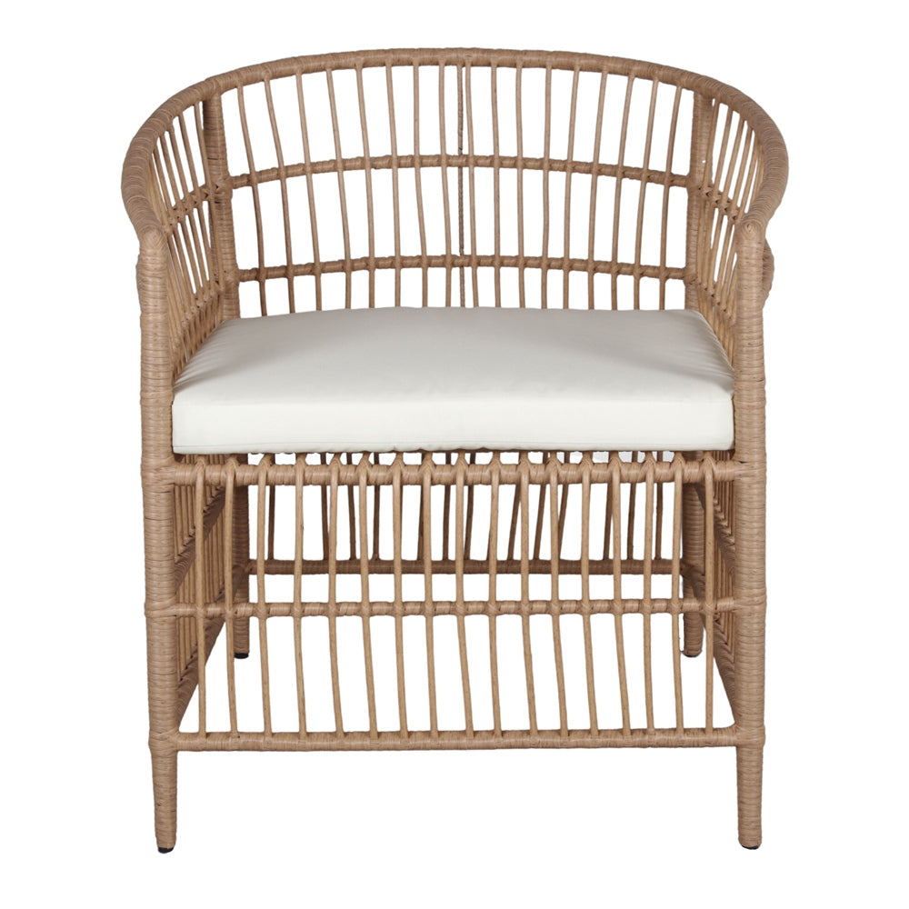 Minimalist Open Weave Rattan Dining Chair