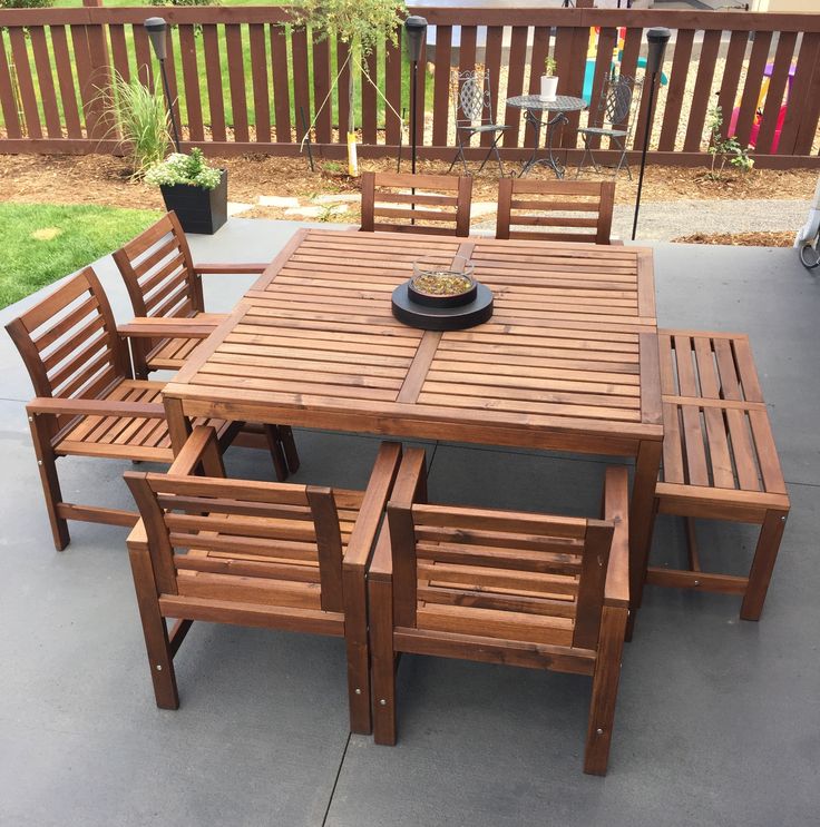 Natural Wood Dining Set