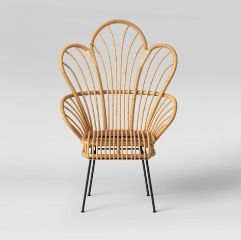 Petal-Back Cane Lounge Chair