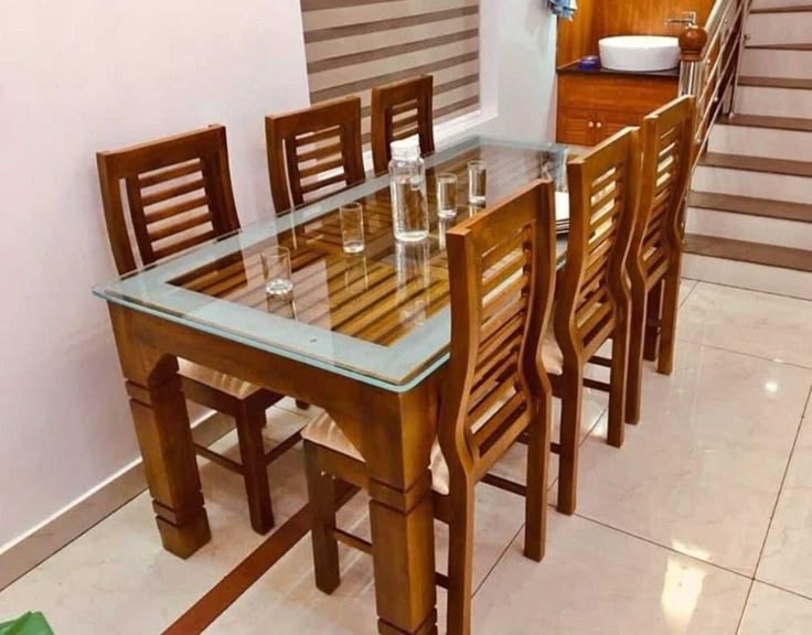 Rustic Wood Dining Set – Natural Elegance